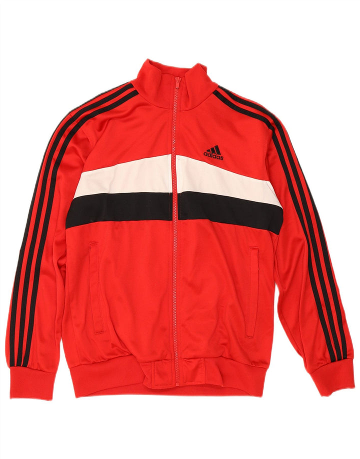 Jachetă de trening pentru băieți Adidas 13-14 ani Poliester color bloc roșu