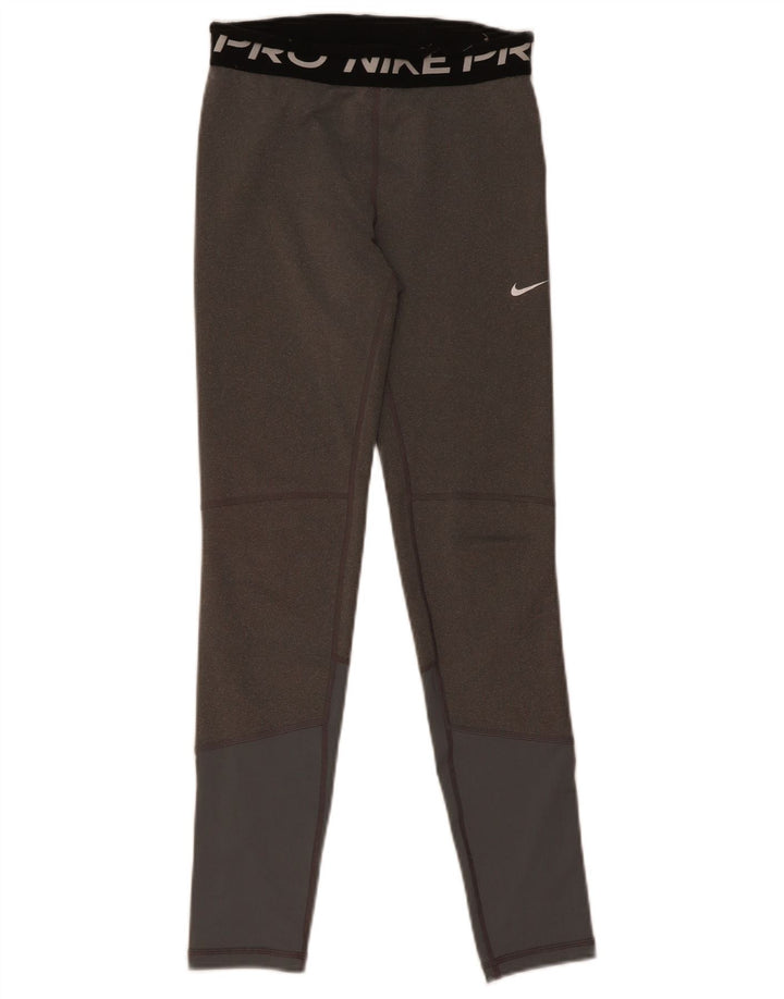 Leggings Nike pentru fete Dri Fit 13-14 ani XL poliester gri