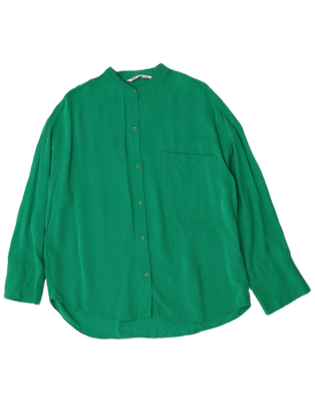 Cămașă supradimensionată pentru femei Zara UK 6 XS Viscoză verde