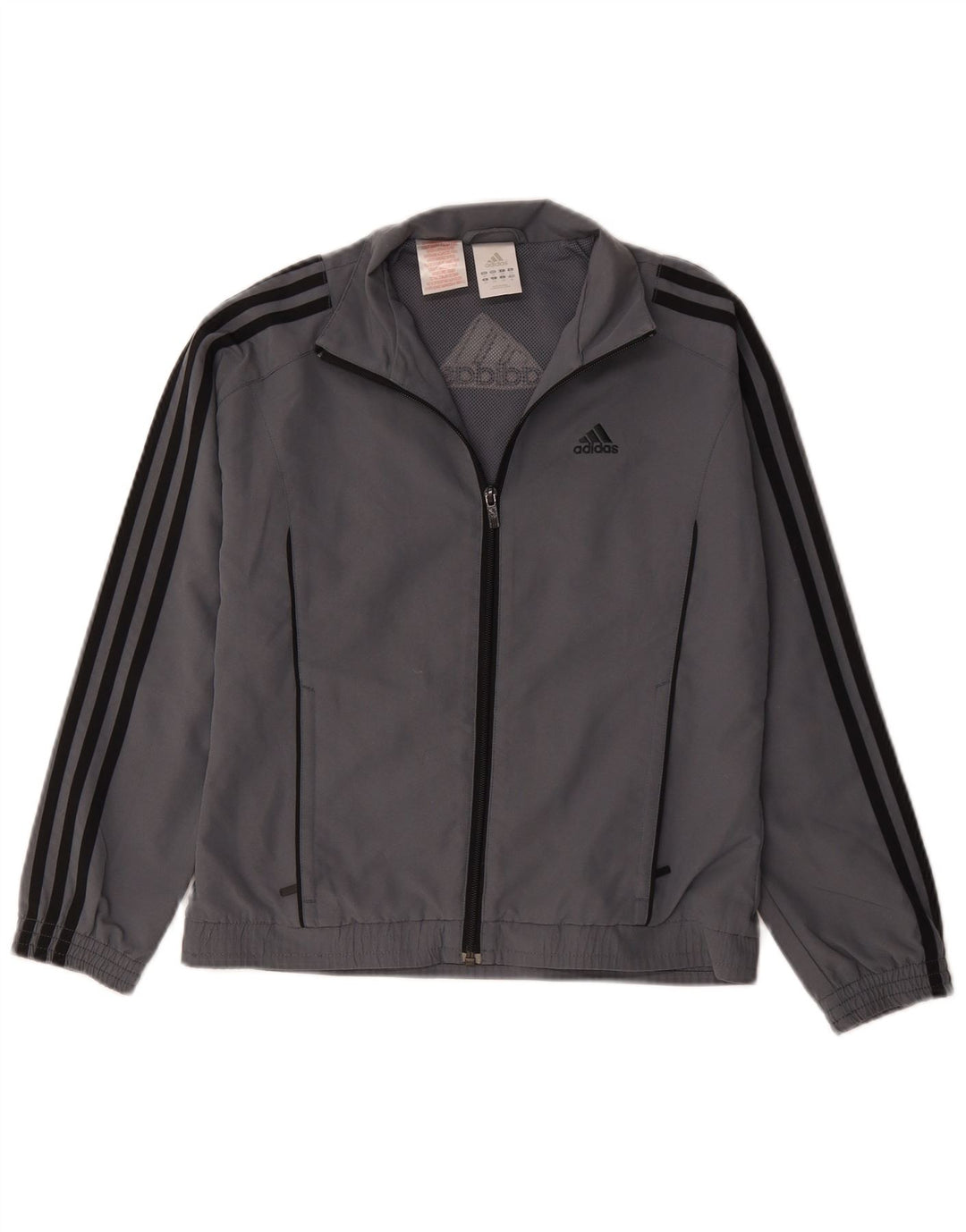 Jachetă pentru trening Adidas băieți 11-12 ani poliester gri