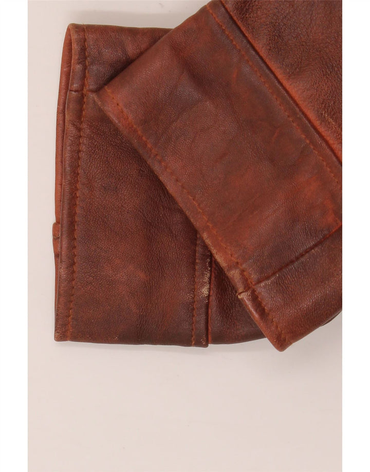 Vintage Femei UK 18 XL Piele maro