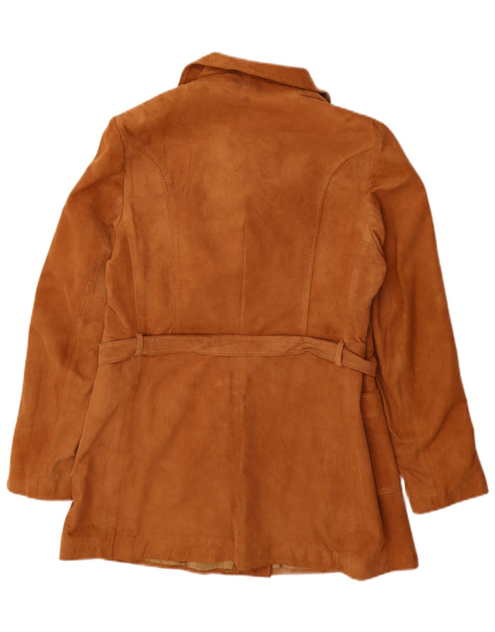 Jachetă de piele de căprioară dublu pentru femei Vintage IT 48 XL Bej