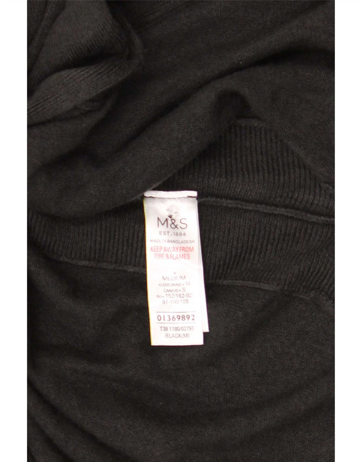 Pulover cardigan cu paragate pentru femei Marks & Spencer UK 14 Medium Black