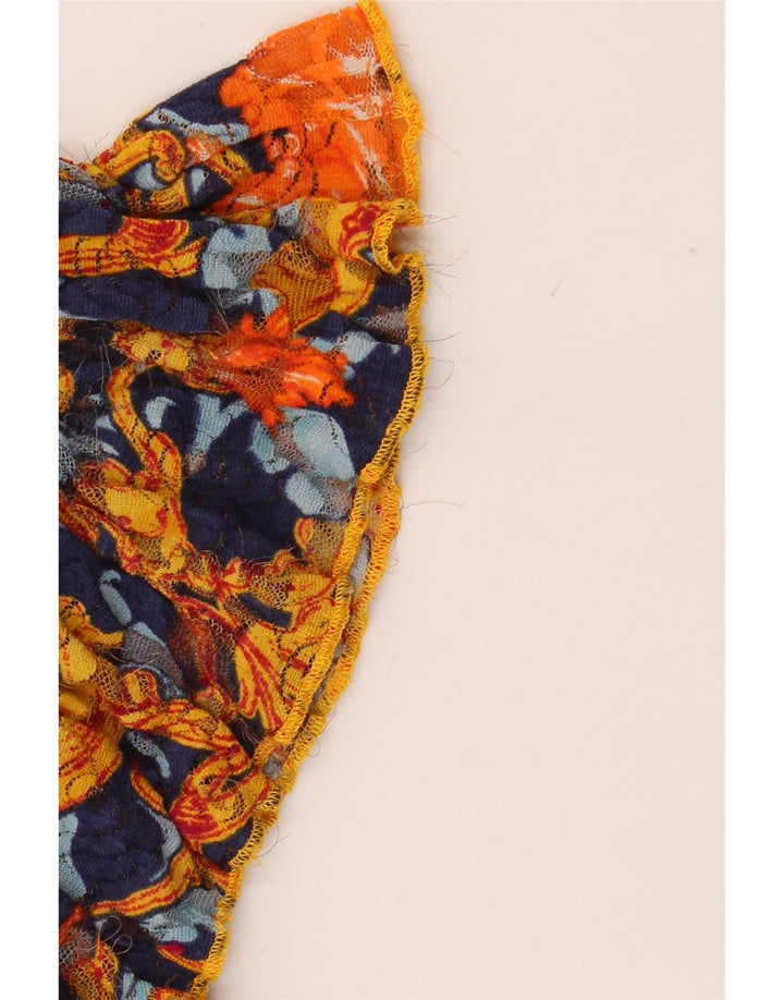 Bluză Zara Femei See Through Top UK 10 Mic Multicolor Floral