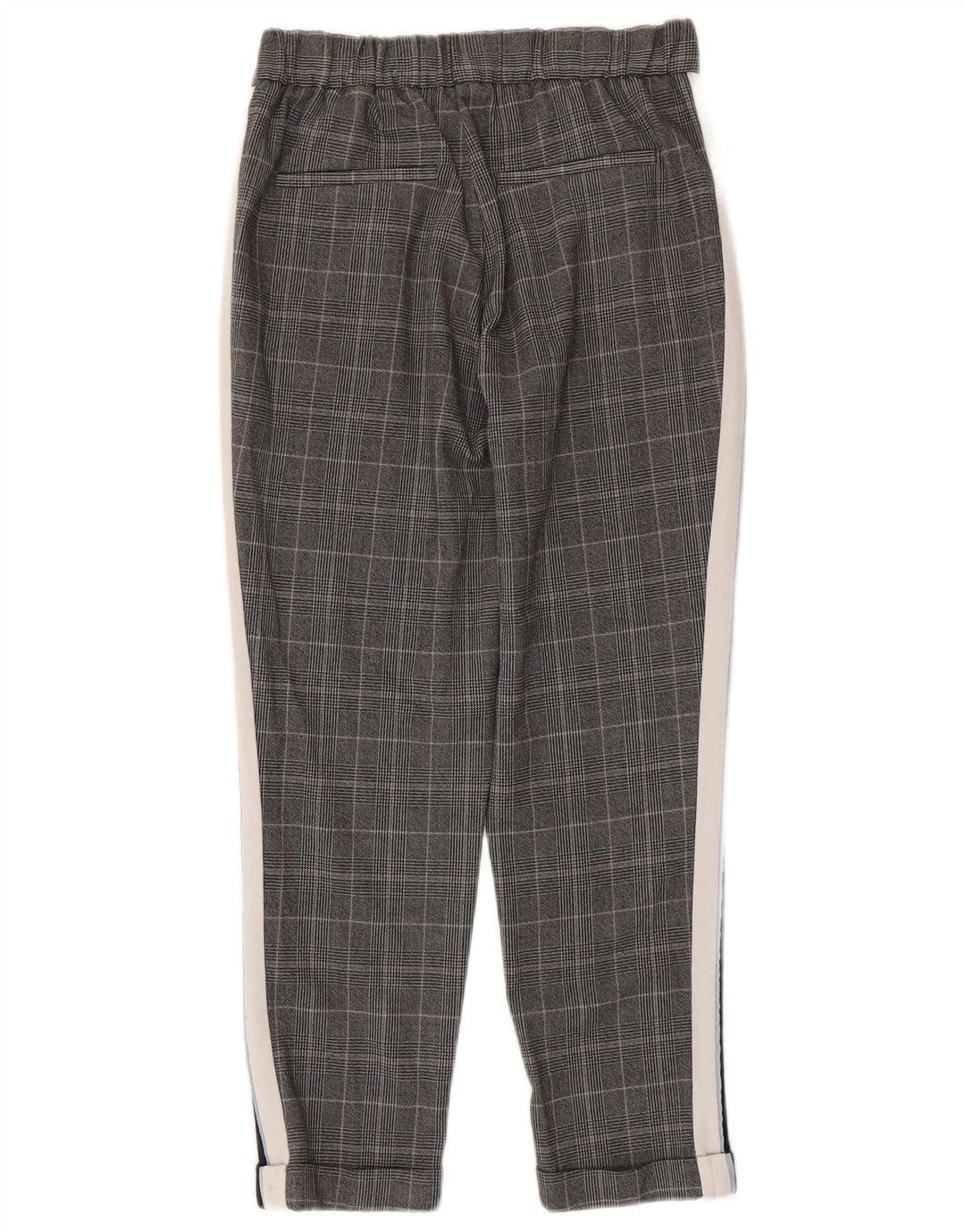 Pantaloni casual slim pentru femei Zara Mici L26 L24 Poliester cu carouri gri