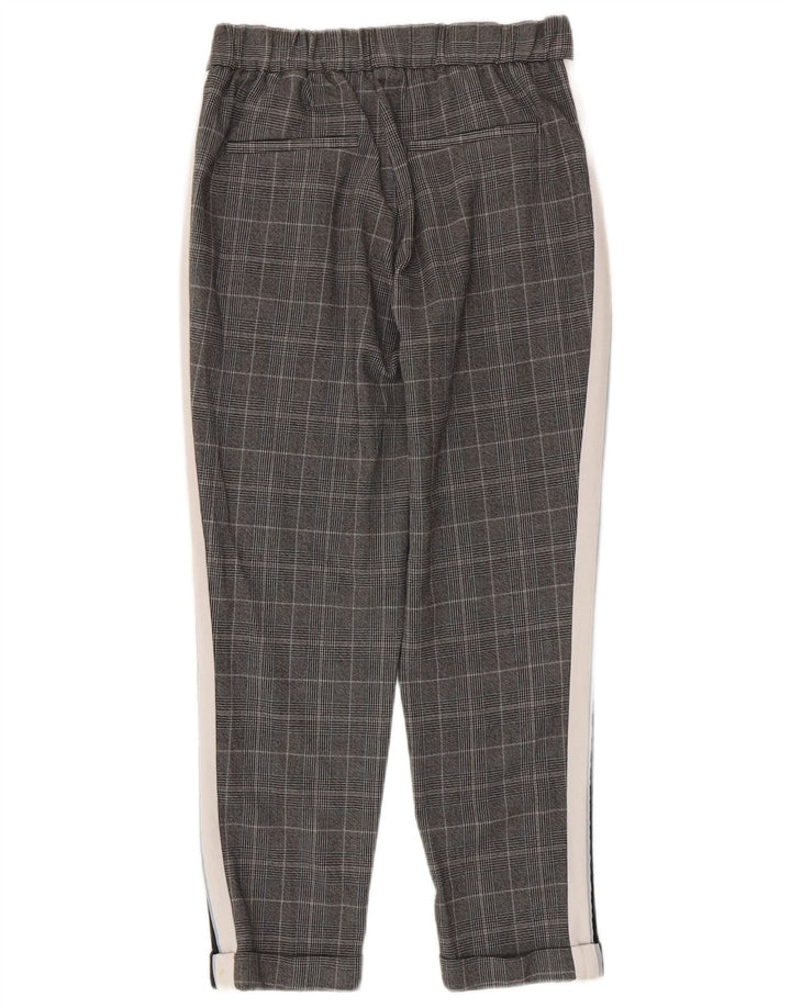 Pantaloni casual slim pentru femei Zara Mici L26 L24 Poliester cu carouri gri