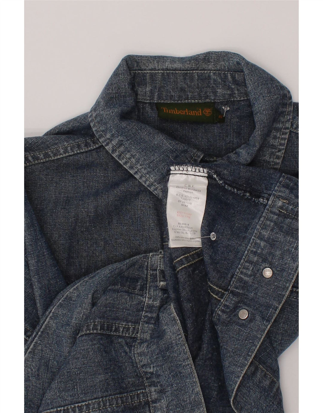 Jachetă Timberland Băieți Denim 7-8 Ani Bumbac Albastru