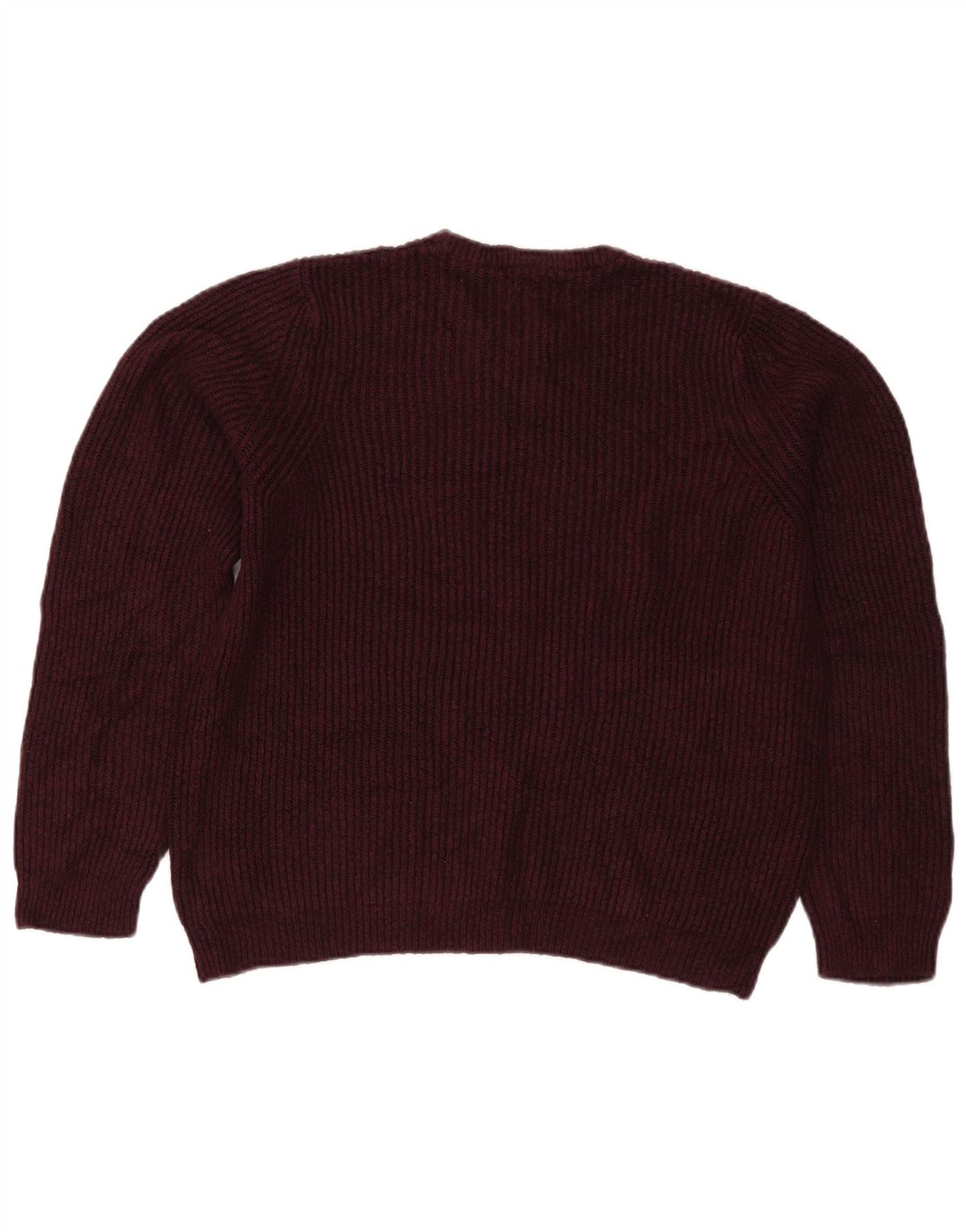 Pulover pentru bărbați Marks & Spencer cu gât roșu, mediu acrilic Bordeaux