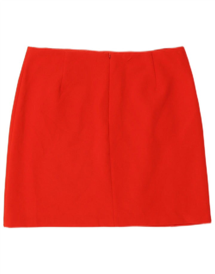 Fusta mini pentru femei Marks & Spencer UK 12 Medium W30 Poliester roșu