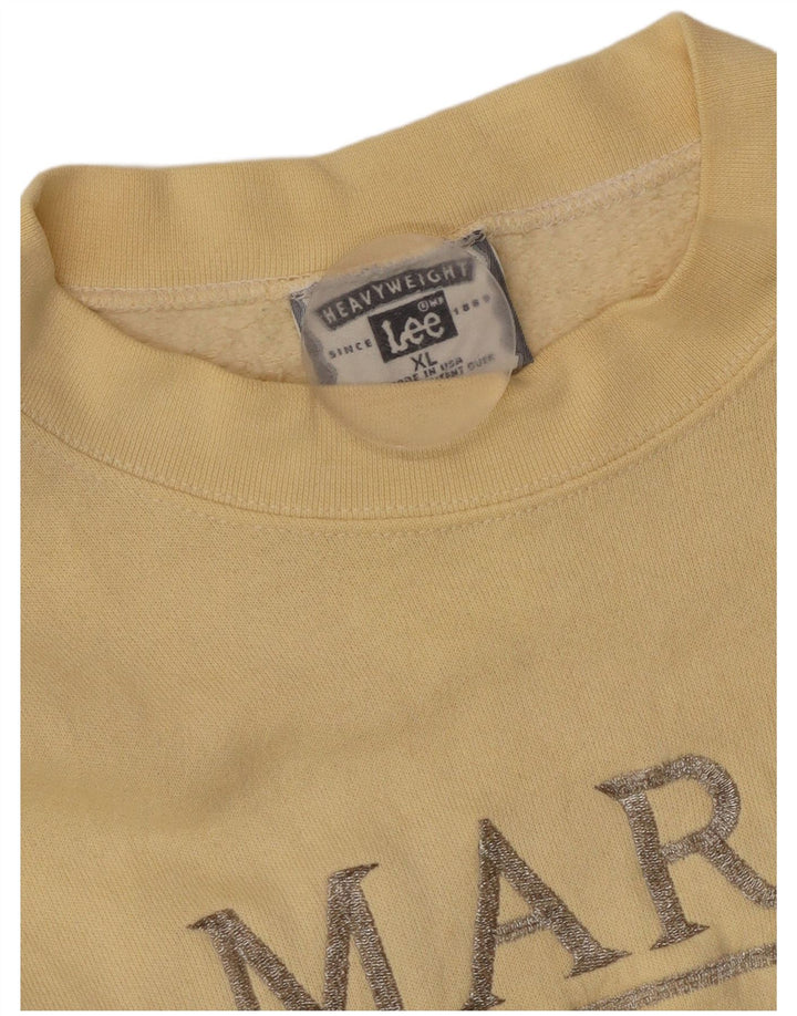 Hanorac grafic pentru bărbați LEE Jumper XL bumbac galben