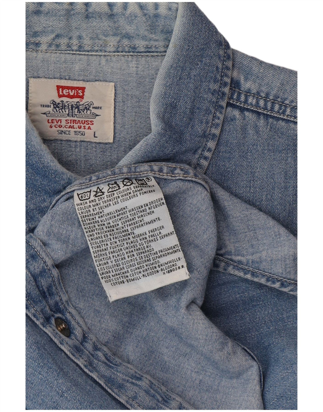 Cămașă de blugi pentru bărbați LEVI'S, mare, albastru, bumbac