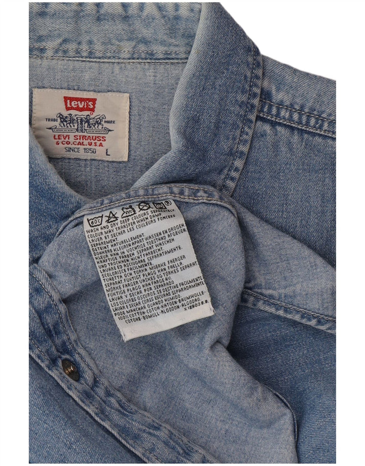 Cămașă de blugi pentru bărbați LEVI'S, mare, albastru, bumbac