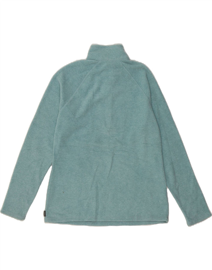 EDDIE BAUER Womens Zip Neck Fleece Jumper UK 10 Small Blue Polyester Vintage Eddie Bauer and Second-Hand Eddie Bauer from Messina Hembry 