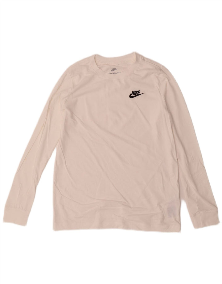 Top pentru băieți Nike cu mânecă lungă 12-13 ani, mare, alb, bumbac