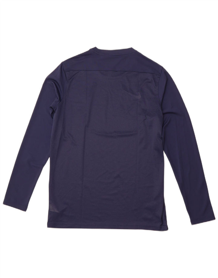 NIKE Dri Fit Slim Fit Top cu mânecă lungă, mare, poliester bleumarin