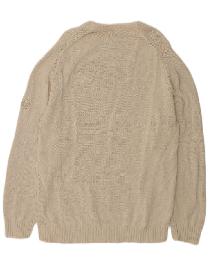 Murphy & Nye Pulover pentru bărbați cu gât crew pulover XL bumbac bej