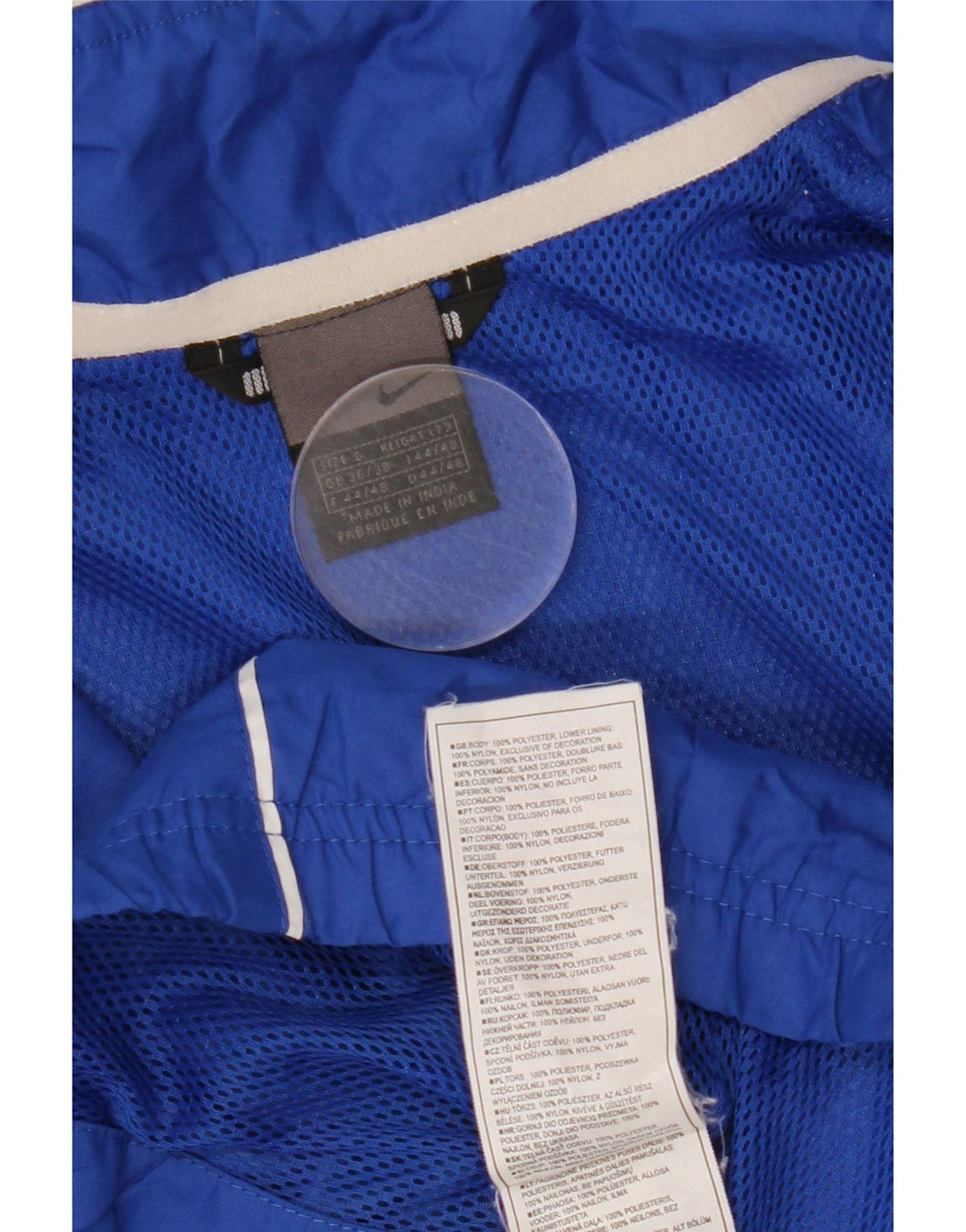 Jachetă de trening NIKE pentru bărbați Marea Britanie 36/38 Mic, albastru, nailon color bloc