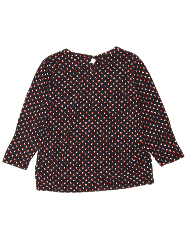 Bluză Hobbs pentru femei cu mâneci 3/4 UK 14 Medium Black Geometric Viscose