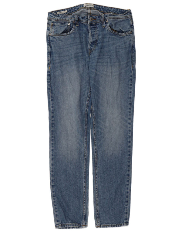 Blugi Jack & Jones Tim Slim pentru bărbați W32 L32 bumbac albastru