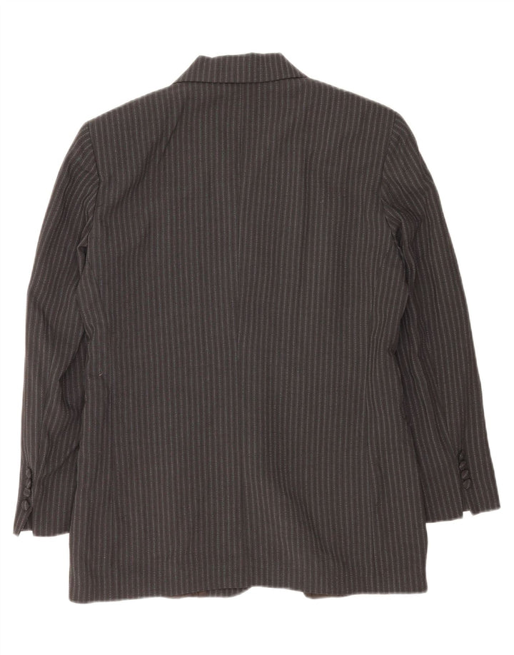 Blazer pentru femei Swish IT 46 Lână mare neagră cu dungi