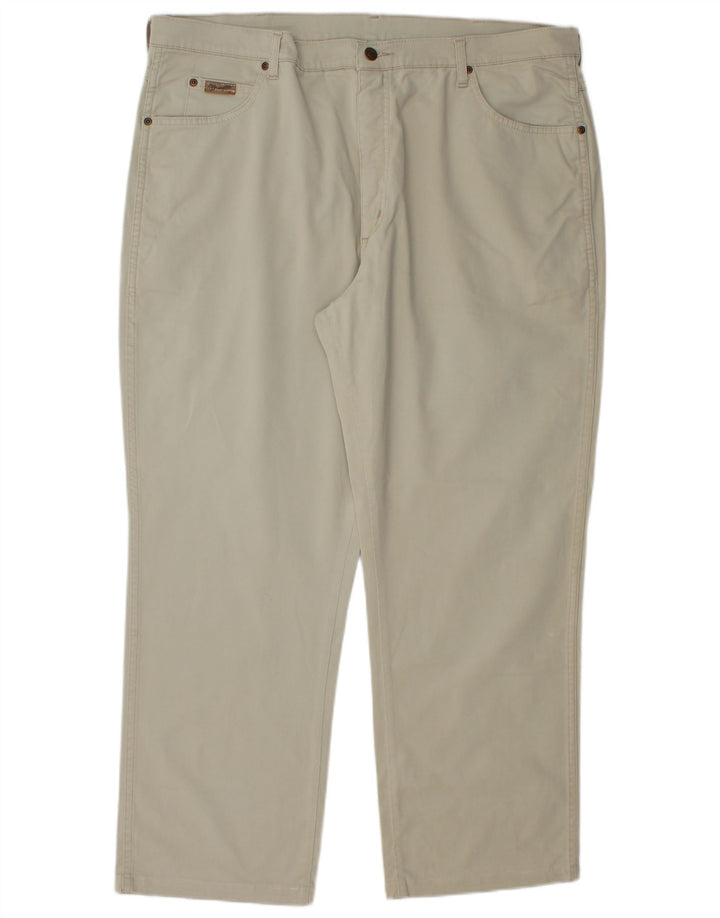 Blugi drepti pentru bărbați Wrangler W42 L29 bumbac bej