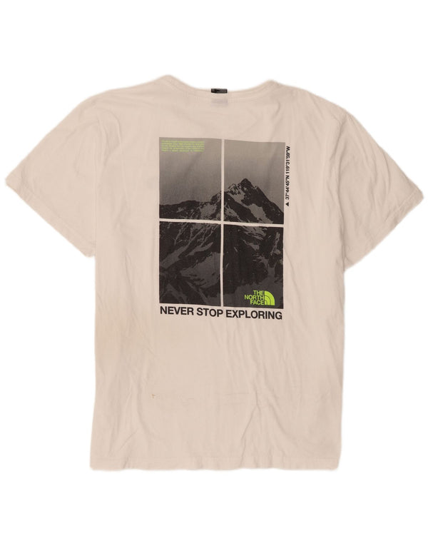 The North Face Mens Graphic T-Shirt Top 2XL White Cotton