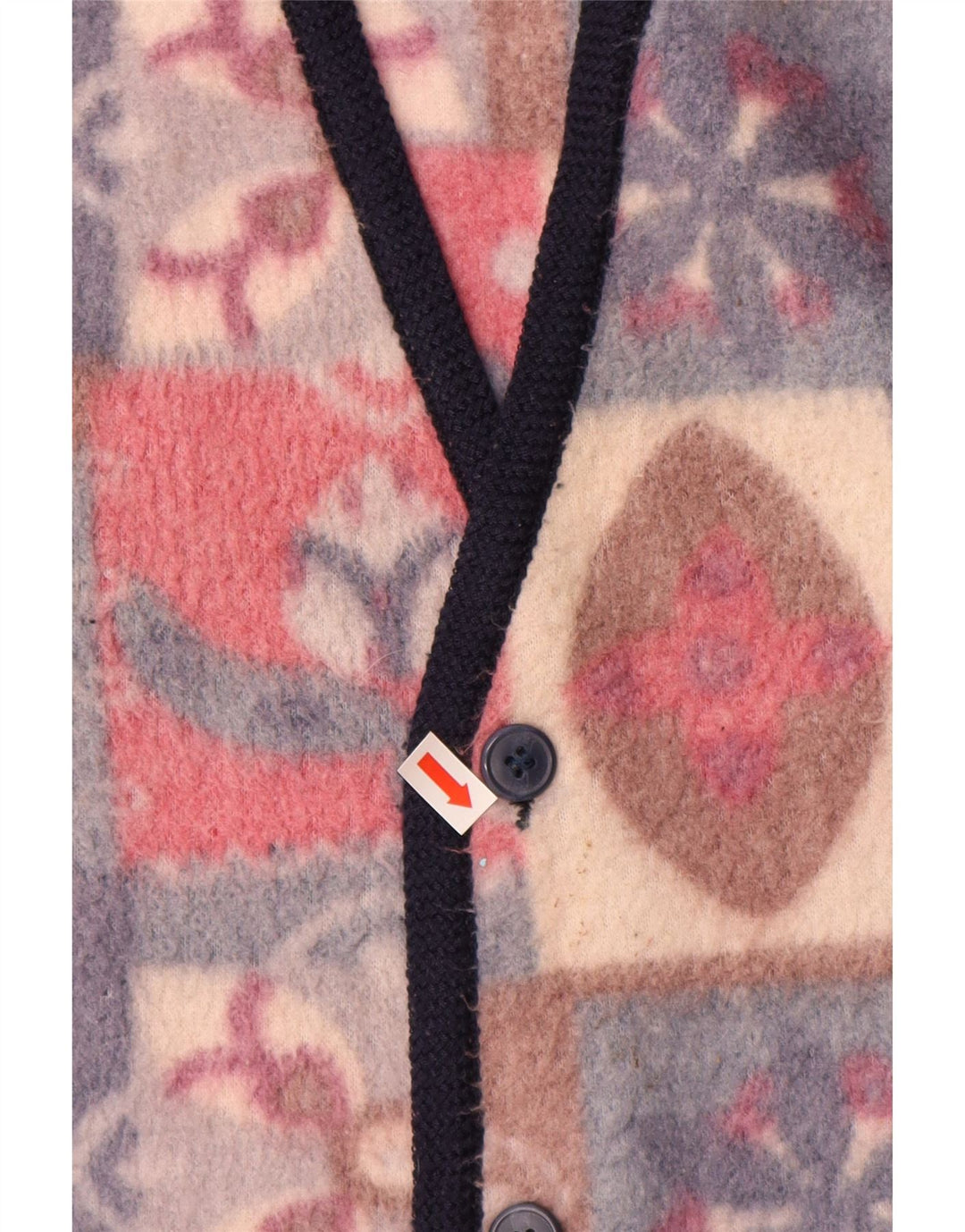 VINTAGE Gilet pentru bărbați din fleece UK 42 XL, multicolor, poliester Fair Isle