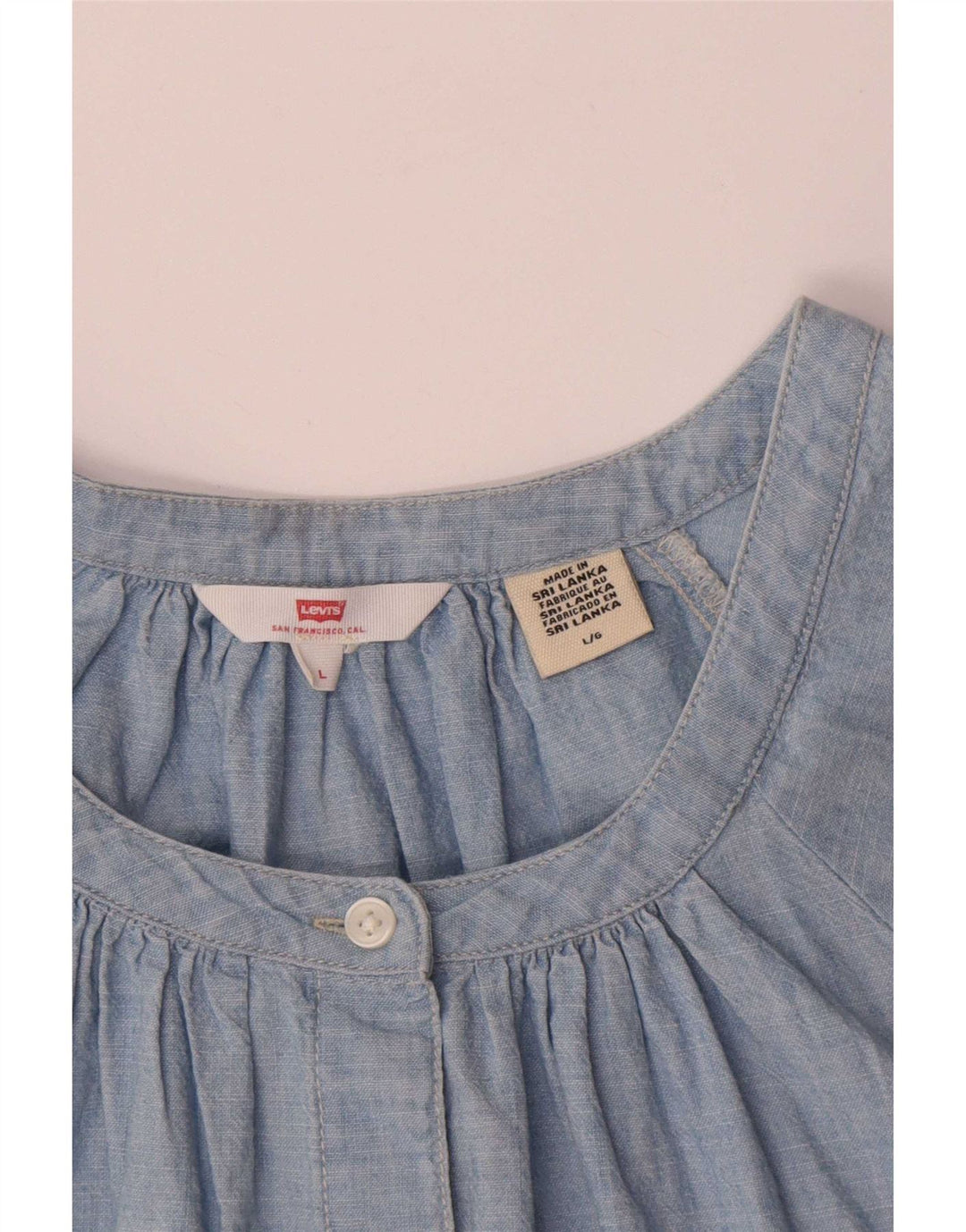 Bluză cămașă supradimensionată pentru femei Levi's UK 16, mare, albastru, bumbac