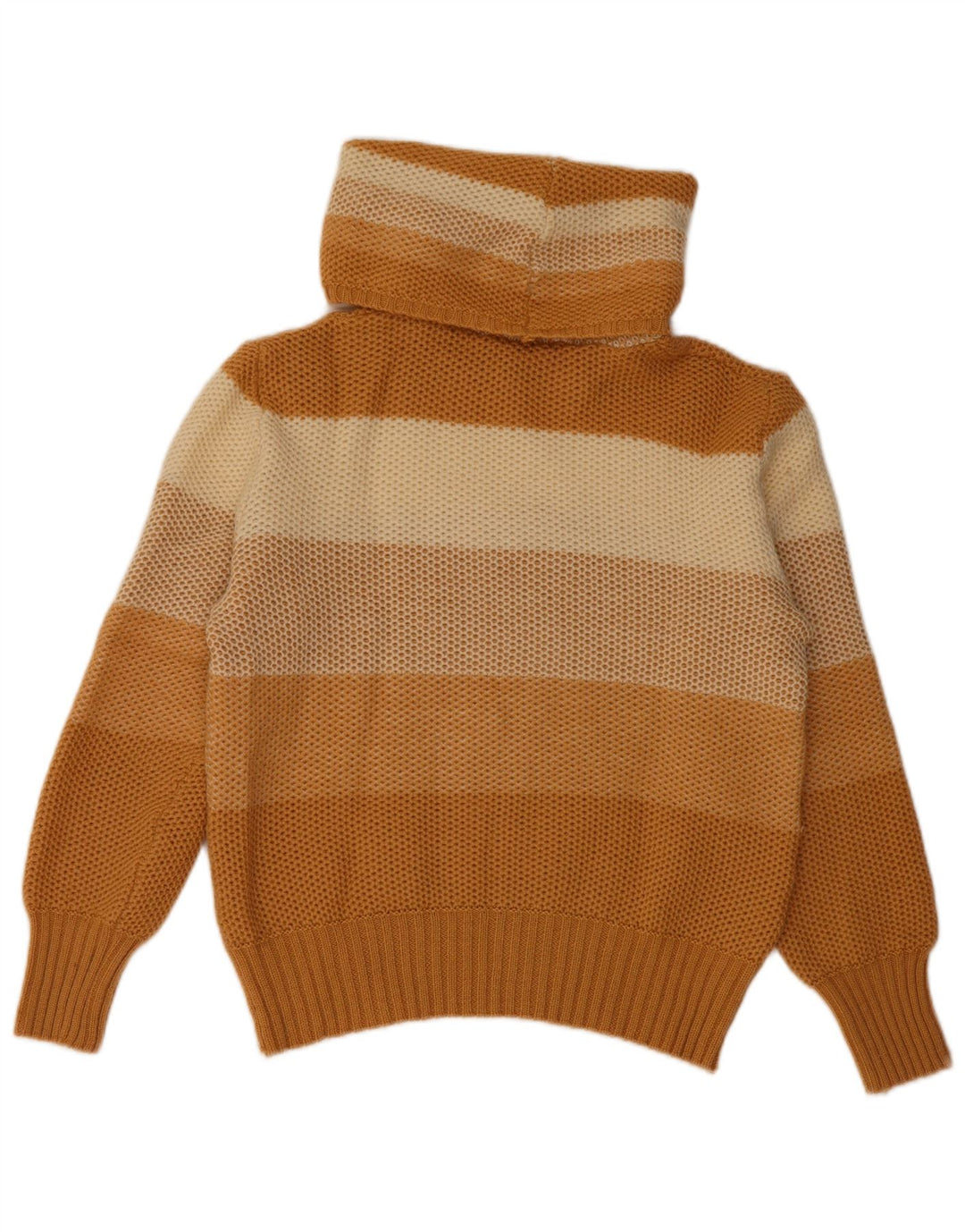 Pulover pentru femei VINTAGE cu gât rulat IT 44 Medium Bej cu dungi