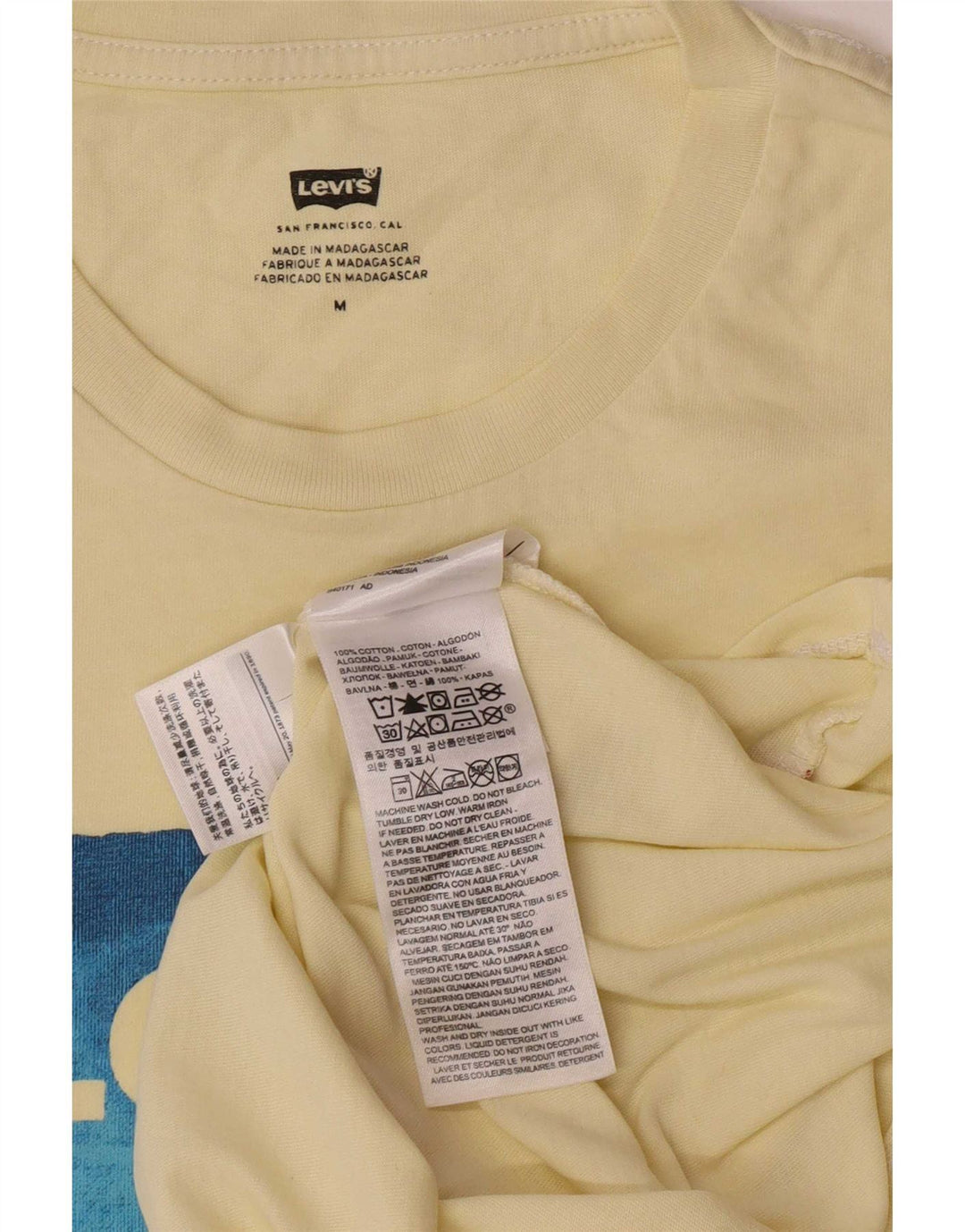 Tricou grafic Levi's pentru bărbați Top din bumbac galben mediu