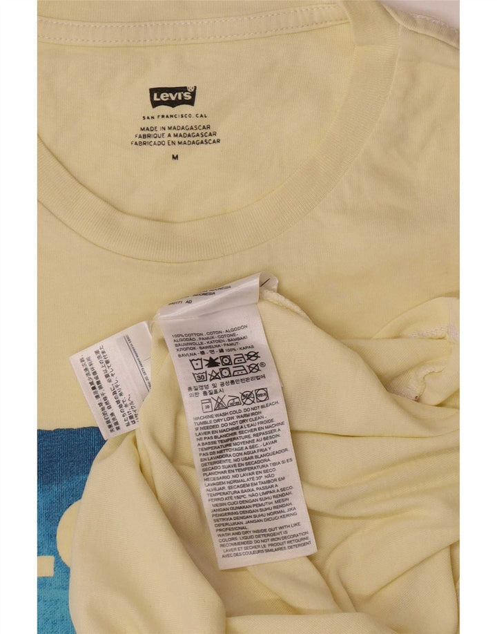 Tricou grafic Levi's pentru bărbați Top din bumbac galben mediu