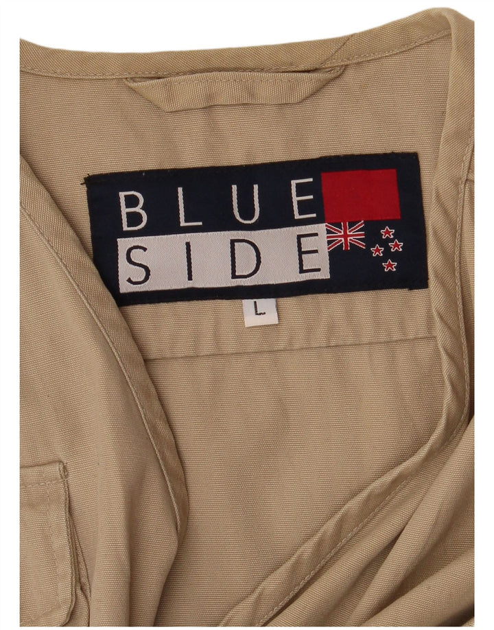 Blue Side Gilet utilitar pentru bărbați UK 40 Large Brown