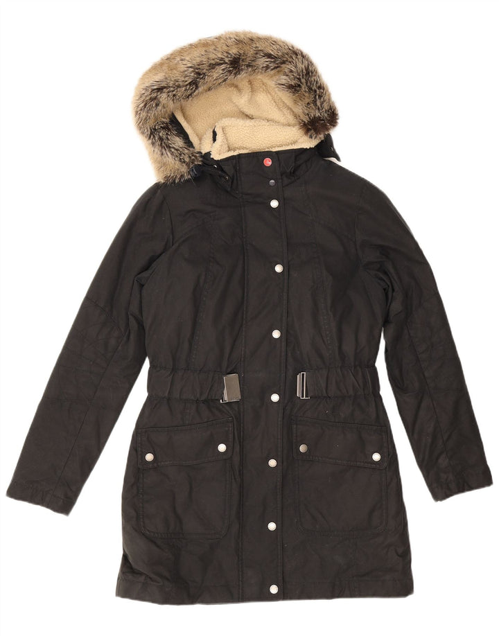 Palton capitonat supradimensionat pentru femei Barbour UK 10 Mic Negru