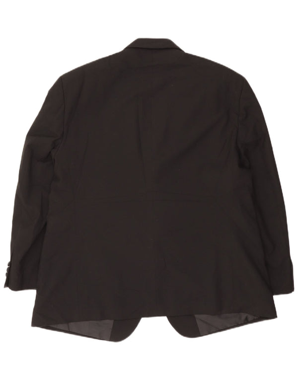 Jachetă pentru bărbați Marks & Spencer, scurtă, cu 2 nasturi, UK 40, mare, neagră