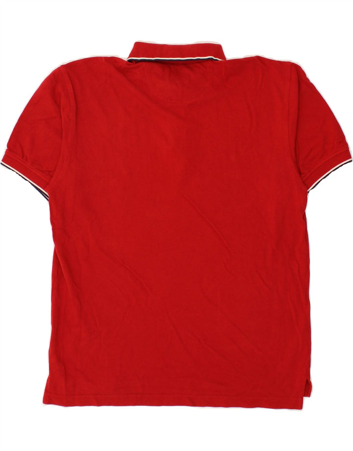 IZOD Mens Polo Shirt Medium Red Cotton Vintage Izod and Second-Hand Izod from Messina Hembry 