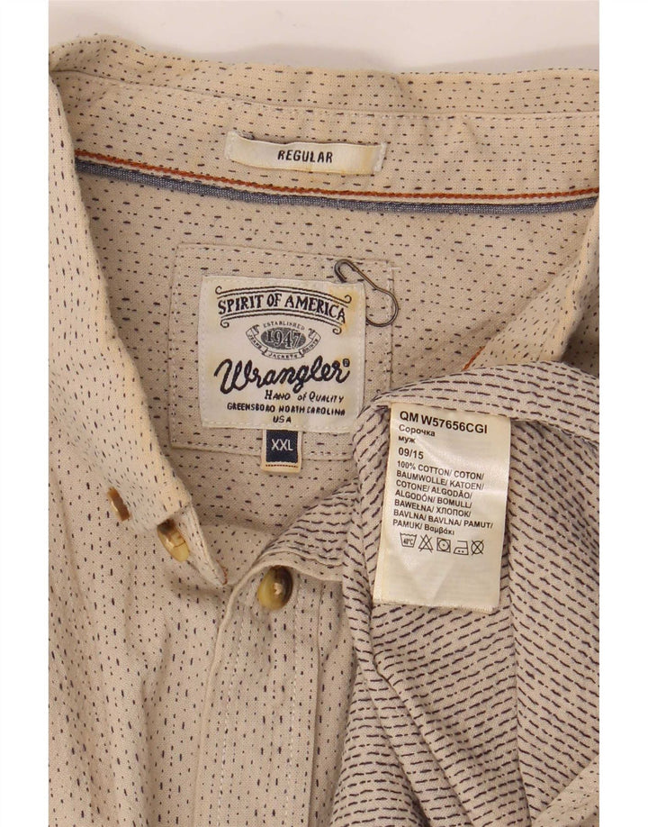 Cămașă Wrangler pentru bărbați, 2XL, bumbac cu pete, bej