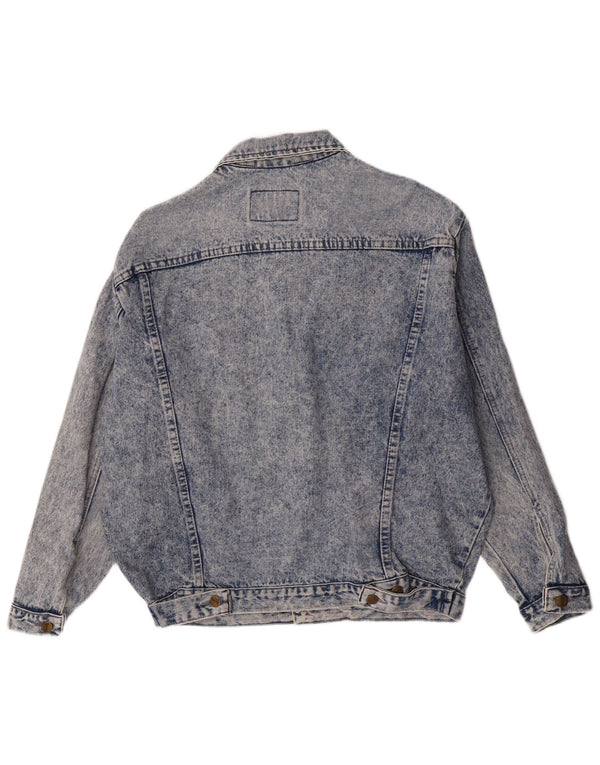 Vintage Mens Loose Fit Denim Jacket UK 40 Large Blue Cotton Classic