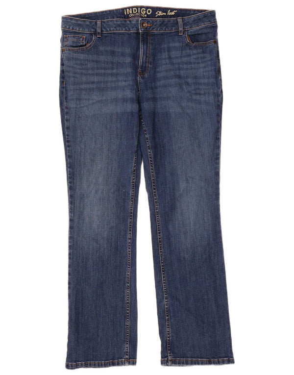 Marks & Spencer blugi slim bootcut pentru femei UK 18 XL W36 L30 bumbac albastru