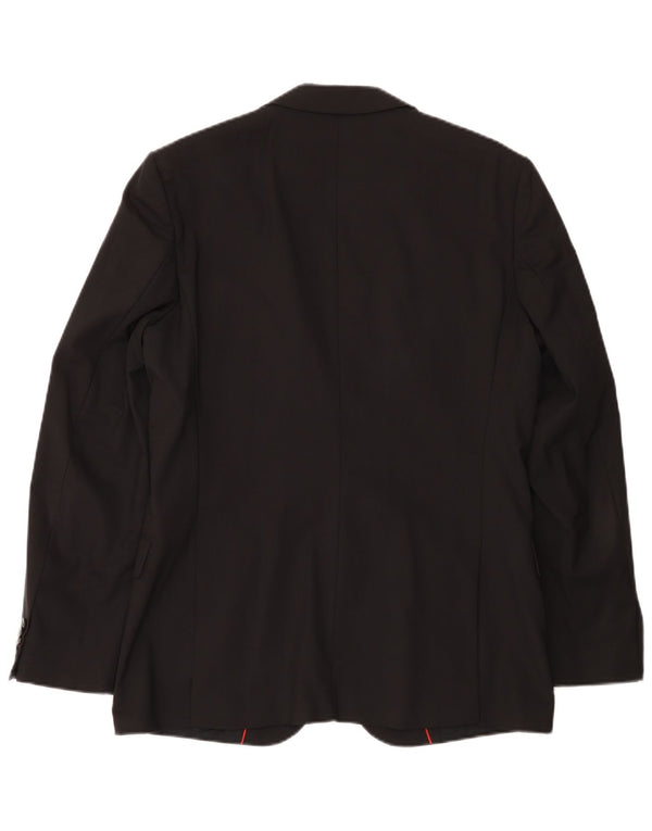 Blazer pentru bărbați Hugo Boss cu 2 nasturi EU 50 Lână mare neagră