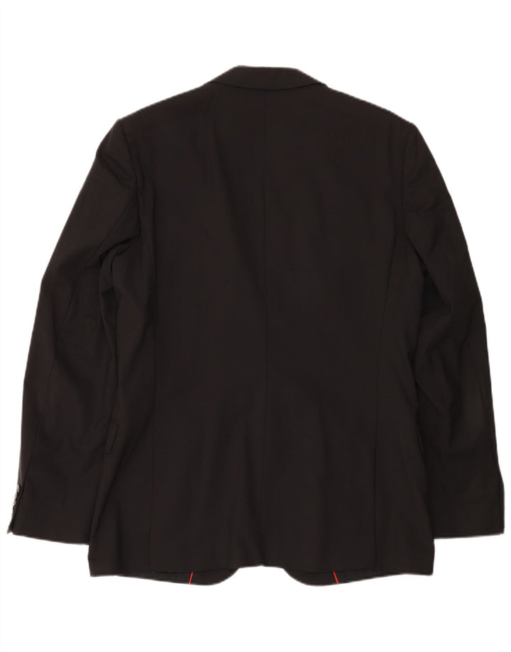 Blazer pentru bărbați Hugo Boss cu 2 nasturi EU 50 Lână mare neagră