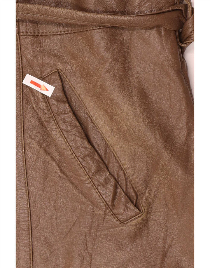 Jachetă de piele vintage pentru bărbați, cu ajustare clasică, UK 40, maro mare