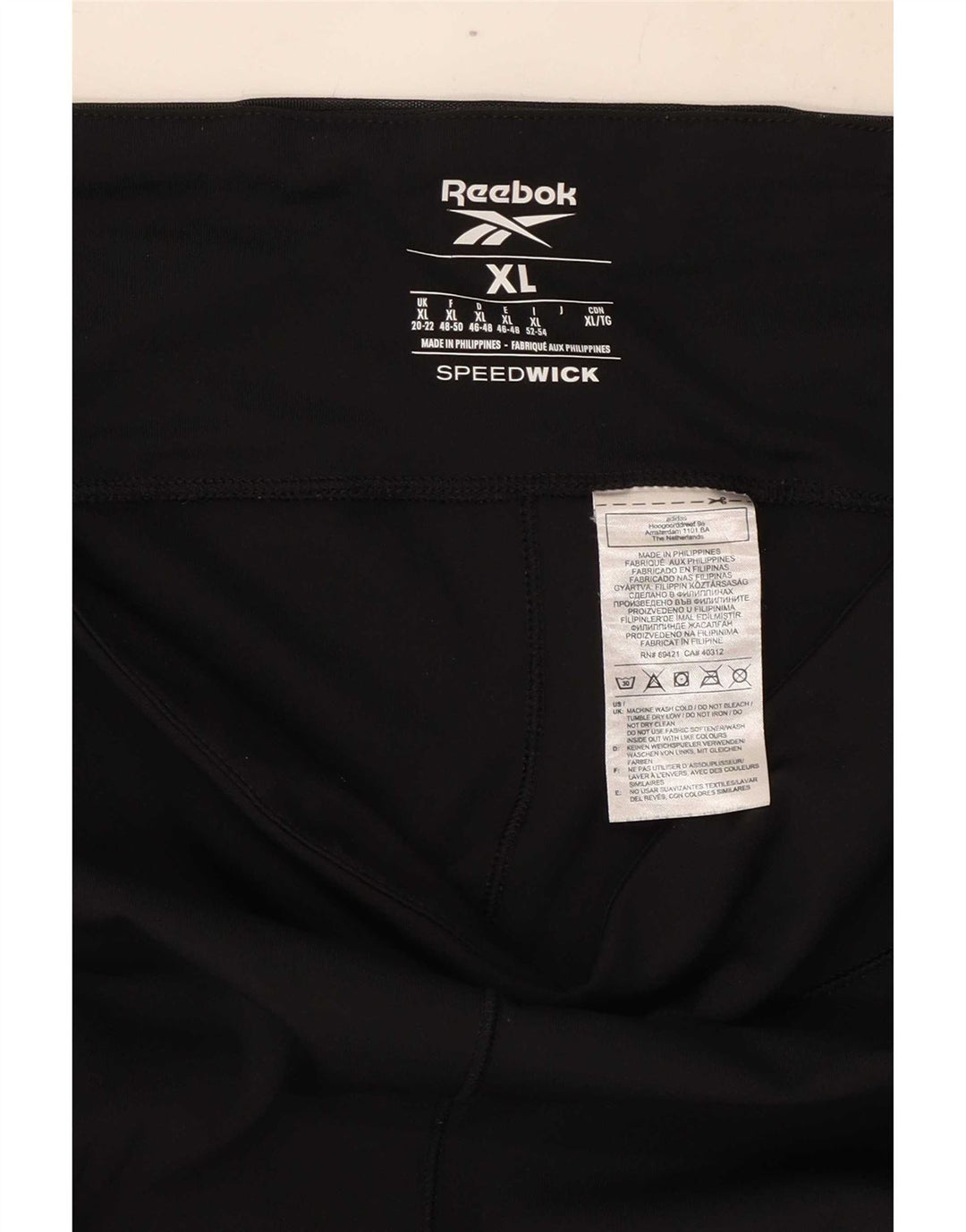Leggings crop pentru femei Reebok UK 20/22 XL Negru