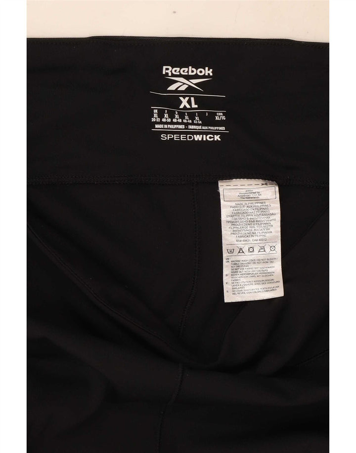 Leggings crop pentru femei Reebok UK 20/22 XL Negru