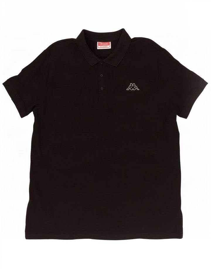 Cămașă polo pentru bărbați Kappa 2XL bumbac negru