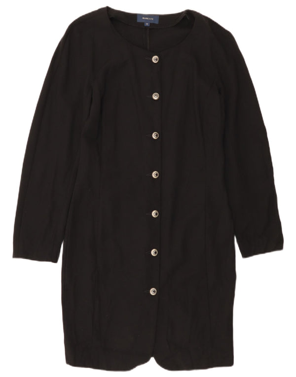 Rochie cămașă vintage pentru femei UK 12 Medium Black
