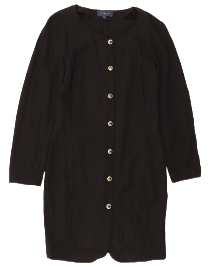Rochie cămașă vintage pentru femei UK 12 Medium Black