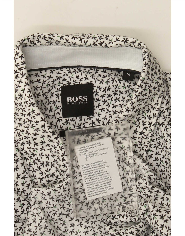 Cămașă pentru bărbați Hugo Boss Slim Fit Bumbac Floral Alb Mediu