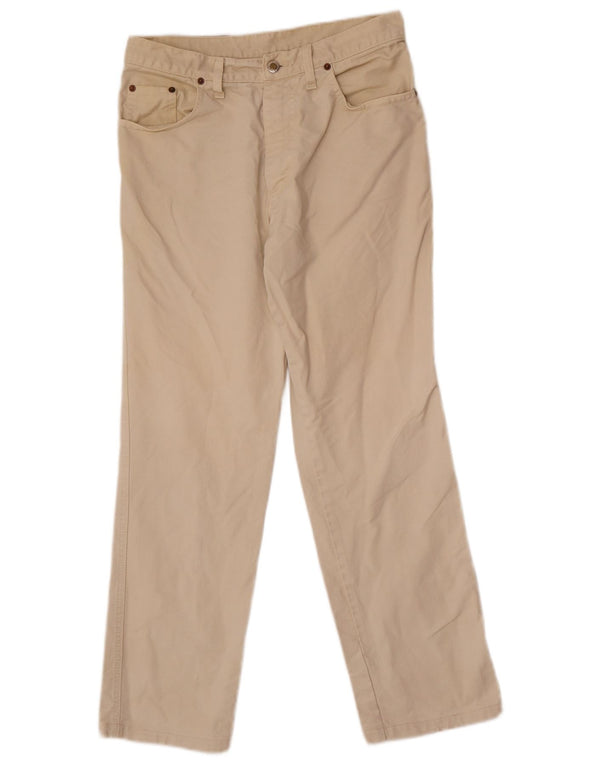Pantaloni drepți casual pentru bărbați vintage IT 48 Medium W30 L29 Bej Bumbac