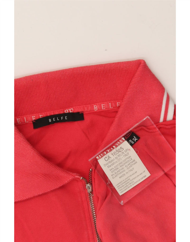 BELFE & BELFE Mens Polo Shirt XL Pink Cotton Vintage Belfe & Belfe and Second-Hand Belfe & Belfe from Messina Hembry 
