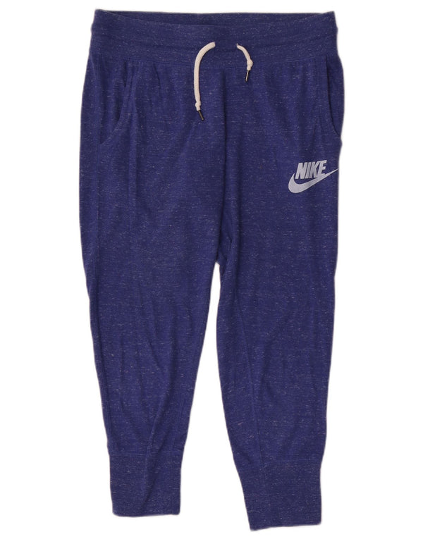 Pantaloni de trening cu grafic pentru femei Nike Pantaloni de jogging UK 10 Small Blue Flecked